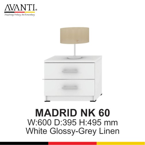 NAKAS-MADRID NK 60 WHITE GLOSSY-GREY LINEN