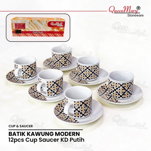 QM*Akura TeaSet Batik Kawung Modern 6set