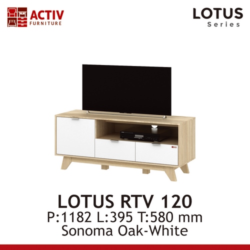 RAK TV 120- LOTUS RTV 120 SONOMA OAK-WHITE